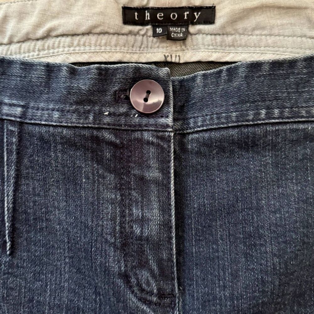 Theory Dark Wash Black Skinny Jeans View 4
